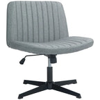 Fauteuil de bureau sans accoudoirs beige/gris avec hauteur réglable, une personne