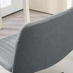 Fauteuil de bureau sans accoudoirs beige/gris avec hauteur réglable, une personne