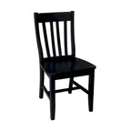 Table à manger ronde sur pied de 76 cm avec 2 chaises de salle à manger en chêne vieilli/noir