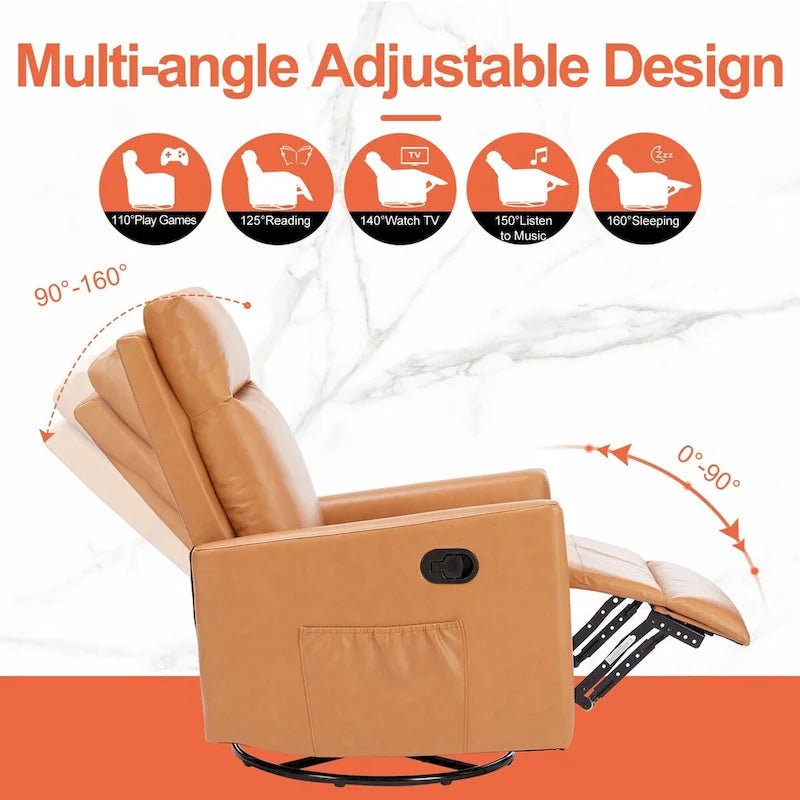 Fauteuil inclinable Winback marron avec massage, une place