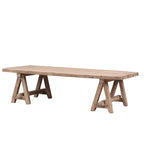 Table basse en bois naturel vieilli, 160 cm de long